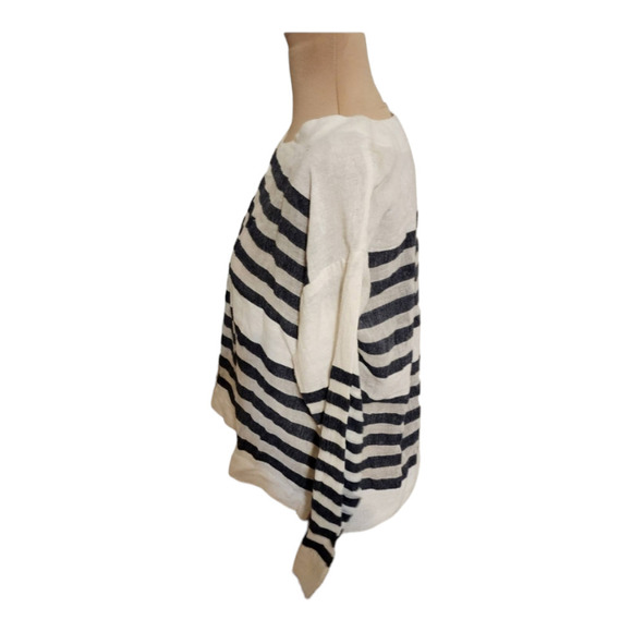 Lemlem striped cotton boxy blouse size medium - Picture 2 of 8